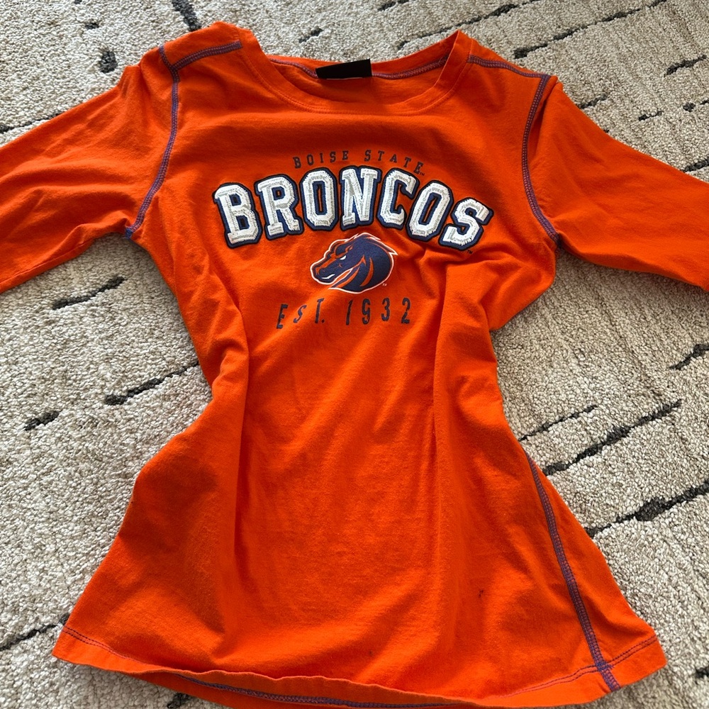 orange broncos long sleeve